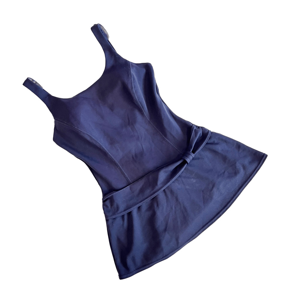 Vintage 1960's Cole of California Navy One Piece Swim Suit Dress Retro Small